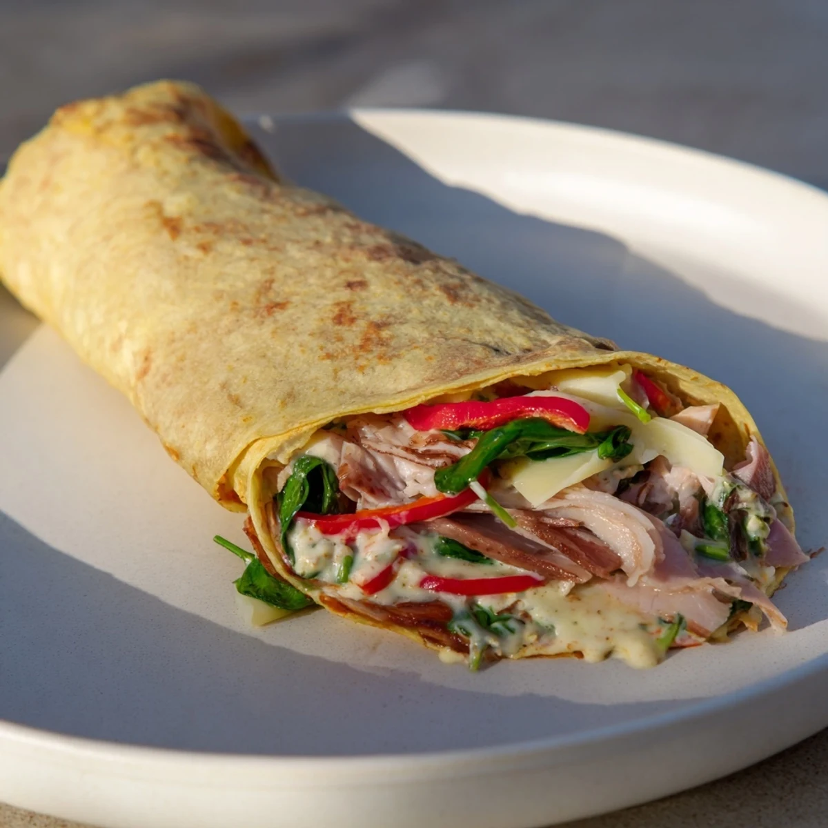 Mouthwatering close-up of fresh Turkey and Provolone Pinwheels, perfect for a quick lunch or family gathering.