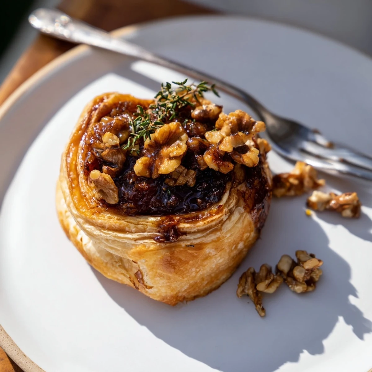 Gooey, decadent Baked Brie with Fig Jam: a warm wheel surrounded by flaky pastry.