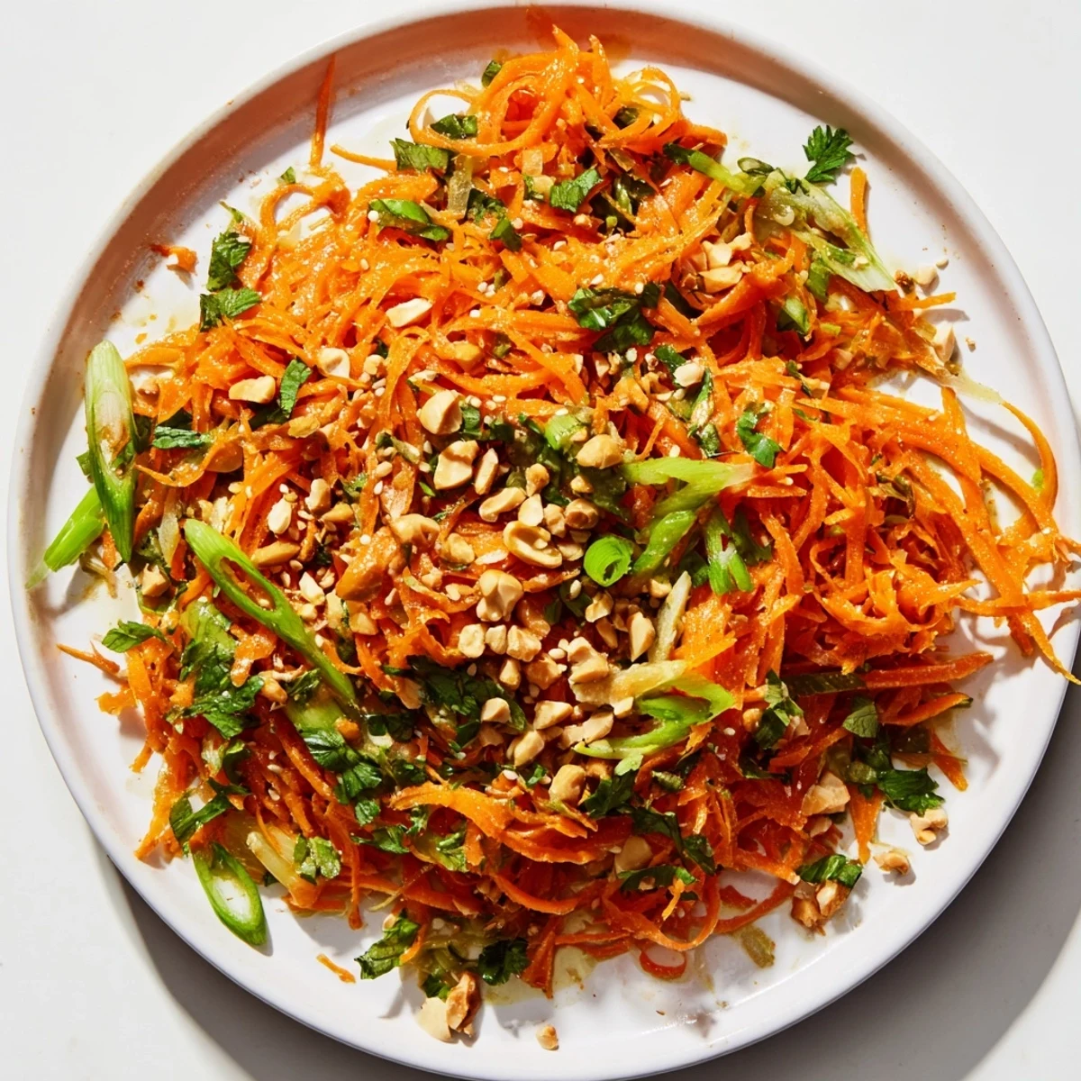This refreshing Spicy Carrot Salad features shredded carrots with a spicy, Asian-inspired dressing.