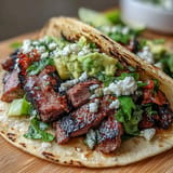 Vibrant spread for a festive Cinco de Mayo Street Taco Bar with grilled carne asada.