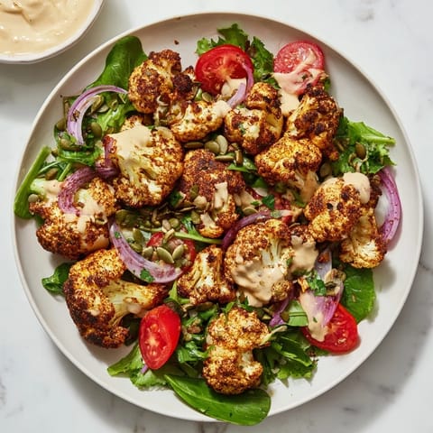 Crispy Cauliflower Salad Tahini