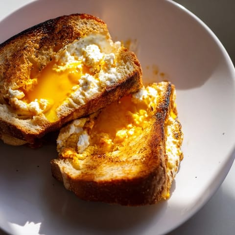 Feta Fried Eggs Grilled Cheese