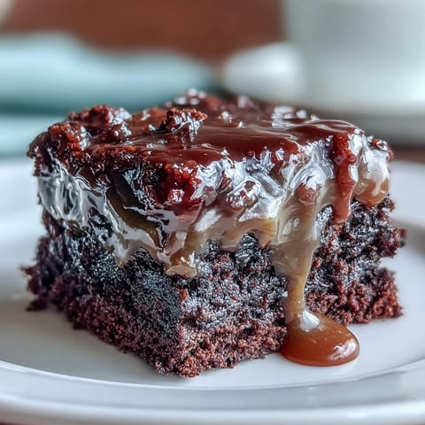 Decadent miso caramel brownies with rich chocolate and salty-sweet miso swirls, perfect for dessert lovers.