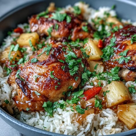 One-Pan Pineapple Chicken Rice