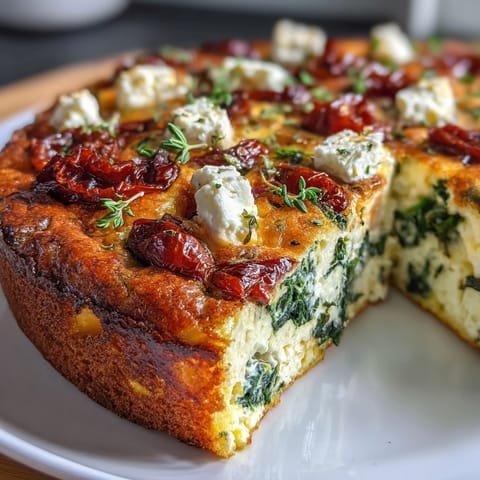 Spinach Feta Frittata Tomatoes