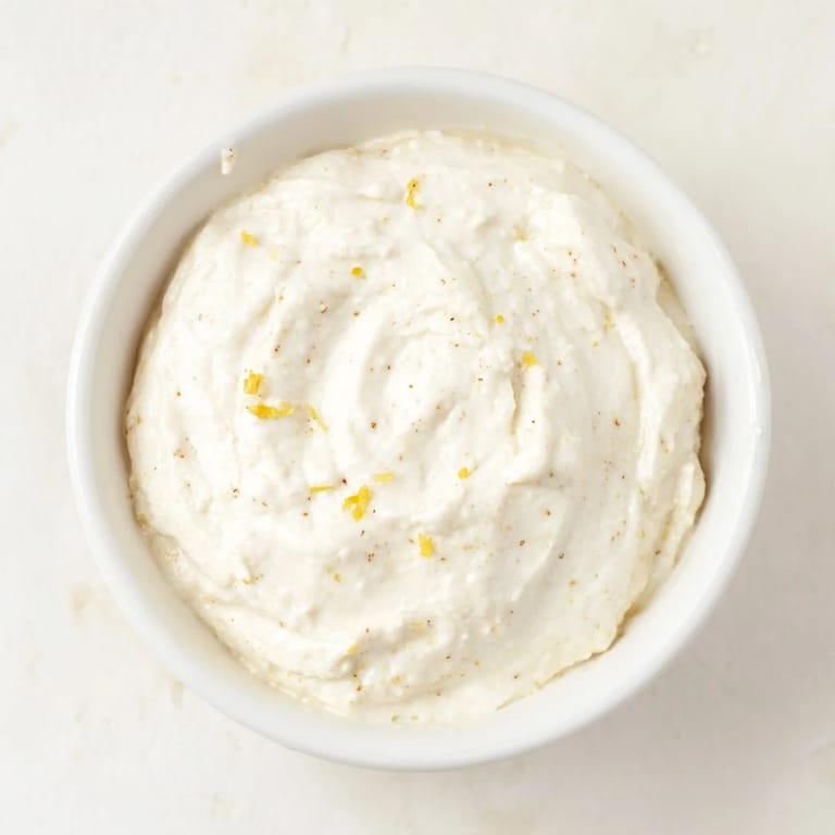 A close-up of a delightful Greek Yogurt Fruit Dip, perfectly chilled and ready for dipping juicy strawberries.