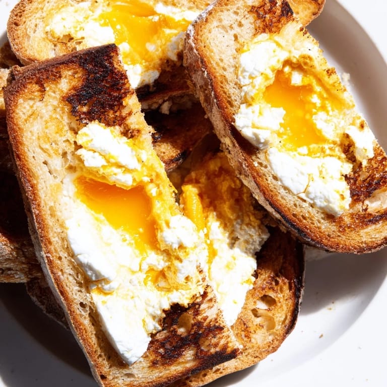 Sizzling feta fried eggs nestle in warm, melty cheese: a beautiful Feta Fried Eggs Grilled Cheese, perfect for lunch or dinner.