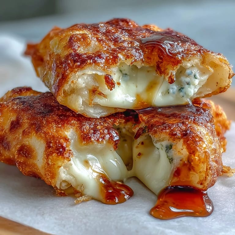 Cheese-stuffed Chīzu Imomochi with crispy edges and soft, chewy centers, drizzled with savory glaze.