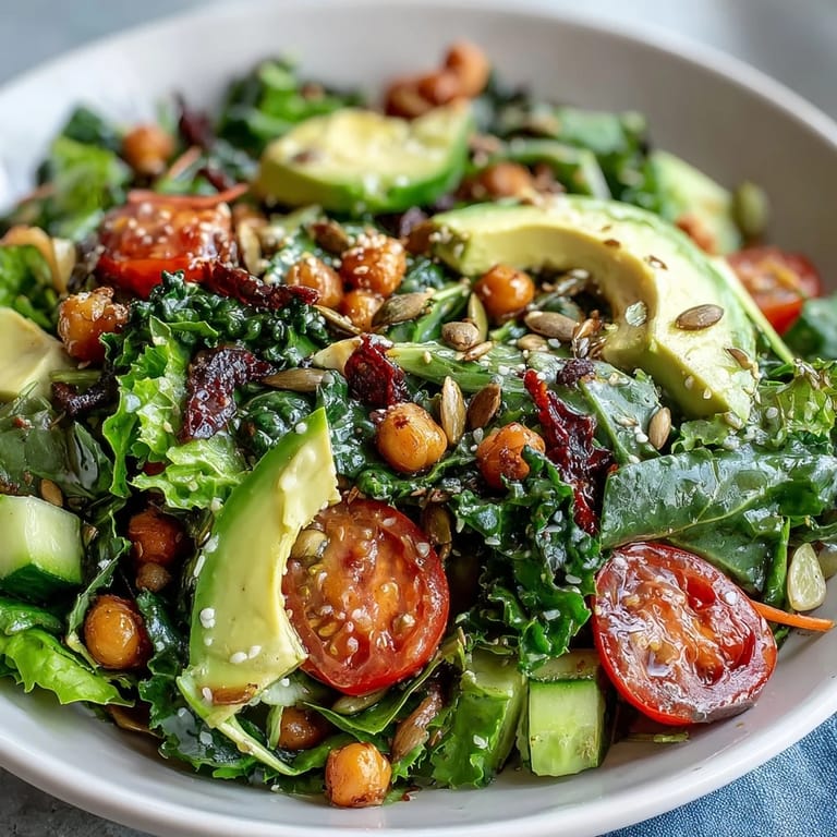 Layered Mixed Greens Power Bowl featuring crunchy cucumbers, bell peppers, and toasted walnuts, served alongside a whisked dressing in a rustic bowl.
