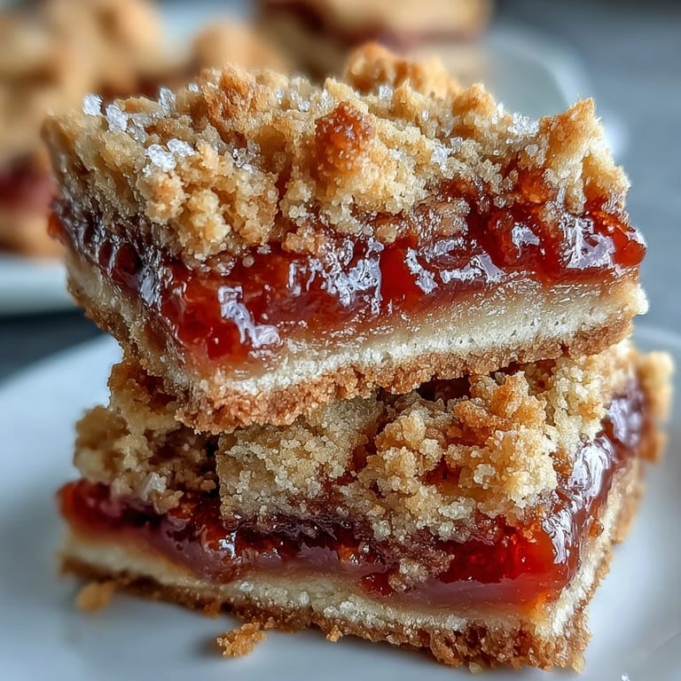 A close-up shows crumbly Guava Jam Bars with a sweet, sticky center, perfect for a tropical dessert snack.