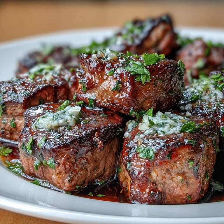 3. Tender steak bites glazed in garlic butter, accompanied by crunchy Parmesan avocado fries and light, lemony zucchini ribbons for a keto-friendly meal.