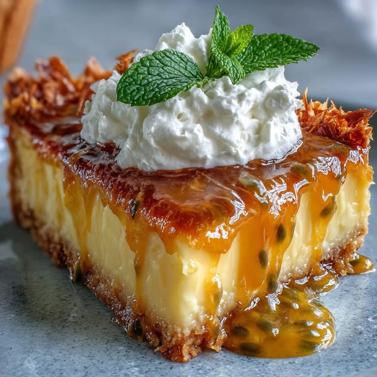 Tangy passionfruit curd nestled in crisp, buttery phyllo crust, topped with clouds of whipped cream and fresh mint for a refreshing finish.