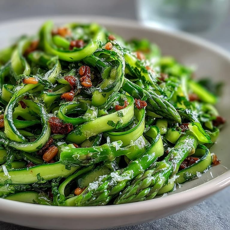 Crisp asparagus ribbons with zesty lemon and Parmesan cheese, a refreshing Mediterranean-inspired salad.
