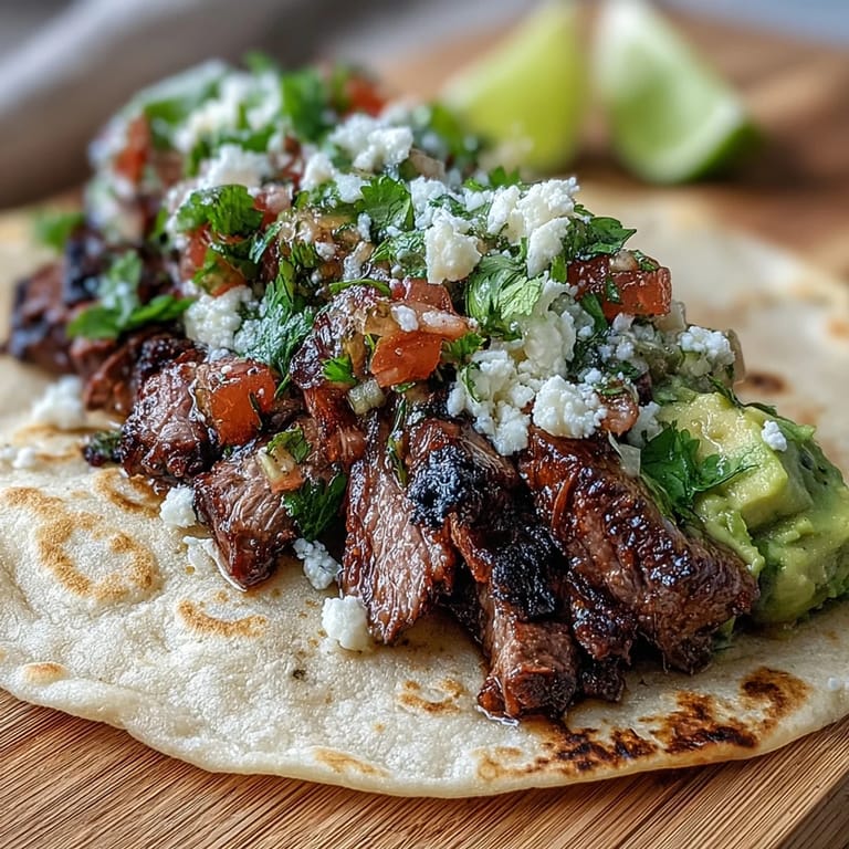 Build-your-own Cinco de Mayo Street Taco Bar with tender, marinated carne asada and fixings.