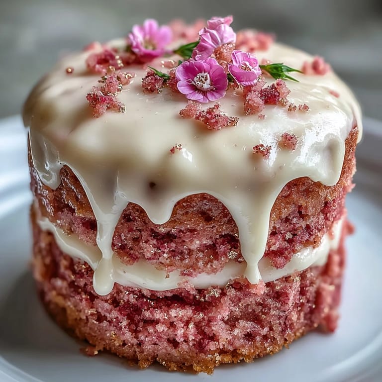Taste this beautiful pink Rosé Velvet Cake, perfect for celebrations.