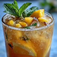 Vibrant Grad Party Punch with mango, pineapple, and sparkling lemonade fizz.